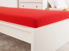 Jersey plachta do detskej postieľky EXCLUSIVE 60x120 cm červené