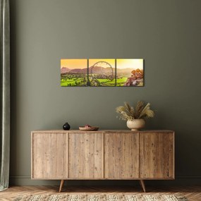 Obraz Hampi údolí v Indii (s hodinami) (90x30 cm)