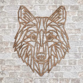 DUBLEZ | Obraz z dreva - Polygonálny vlk