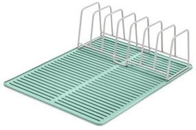 Odkvapkávač na riad so silikónovou podložkou