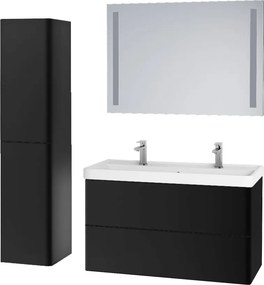 Mereo, Mereo Siena, kúpeľňová skrinka s keramickým umývadlom 101 cm, biela lesk, MER-CN4122