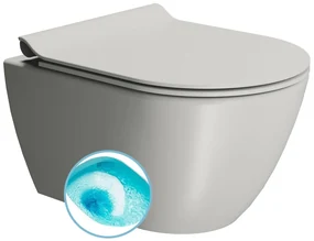 GSI GSI, PURA závesná WC misa, Swirlflush, 36x50cm, šedá matná, 881617