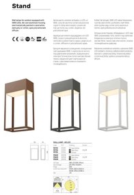 Redo 90604 - LED vonkajšie nástenné svietidlo STAND LED/20W/230V IP65 hnedé
