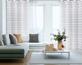 ZÁCLONA NA KRÚŽKOCH DOLY 140X250 CM BIELA