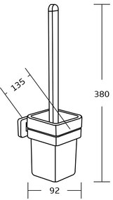 Mexen príslušenstvo, ASIS držiak na wc kefu, zlatá, 7017650-50