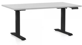 Výškovo nastaviteľný stôl OfficeTech D, 120 x 80 cm, čierna podnož
