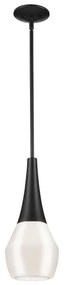 Kichler KL-DEELA-P-BK - Závesné svietidlo na tyči DEELA 1xE27/60W/230V priemer 17,8 cm čierna