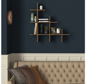 Nástenná polica JUKE 80x81,8 cm hnedá