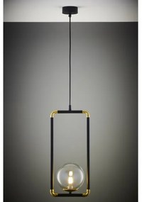 Jupiter 2023 - Luster na lanku ZAFRA 1xG9/10W/230V čierna/zlatá/číra