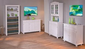 Vitrína In-Valencia, bielená borovica