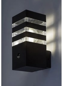 Rabalux 77025- Vonkajšie nástenné svietidlo so senzorom ANKARA 1xE27/12W/230V IP44