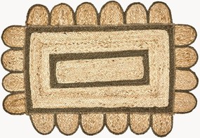 Ručne vyrobená jutová rohožka Denta