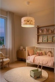 Brilagi - LED detský luster na lanku BOBO 1xE27/60W/230V pr. 35 cm ružová s motívom víl