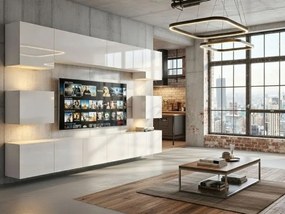 Obývacia stena Belini Premium Full Version čierny lesk + LED osvetlenie Nexum 39