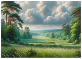 Obraz - Zelená krajina (70x50 cm)