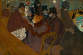 Obraz - Henri de Toulouse-Lautrec, At the Moulin Rouge, reprodukcia (90x60 cm)
