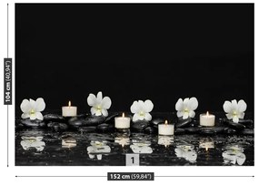Fototapeta Vliesová Orchidea sviečky 152x104 cm