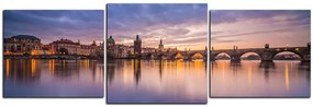 Obraz na plátne - Karlov most - panoráma 5111D (150x50 cm)