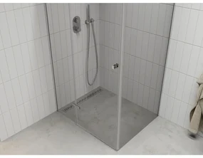 Mexen Roma, sprchovací kút 110 (dvere) x 90 (stena) cm, 6mm číre sklo, chrómový profil, 854-110-090-01-00
