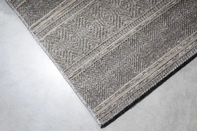 Koberec Saran G001 GREY – sivý vzorovaný obdĺžnik Rozmer: 60x100 cm
