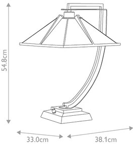 Quoizel QZ-POMEROY-TL - Stolná lampa POMEROY 1xE27/60W/230V
