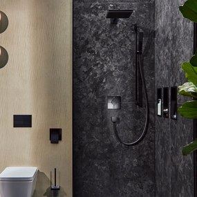 Hansgrohe ShowerSelect Comfort E, termostat pod omietku pre 2 spotrebiče, čierna matná, HAN-15572670