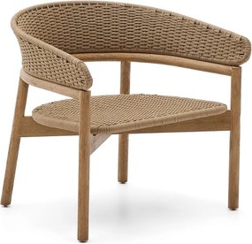 Drevené záhradné kreslo v prírodnej farbe Arinella – Kave Home