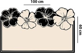 Čierna/krémovobiela kúpeľňová predložka 60x100 cm Morpho – Foutastic