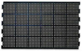 Odolná priemyselná gumová rohož, 90 x 150 cm, 2 spoje kratšej strany, čierna