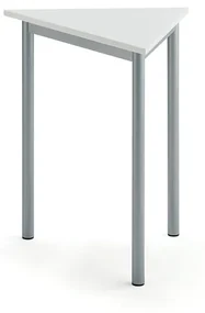 Stôl BORÅS TRIANGEL, 700x600x720 mm, laminát - biela, strieborná