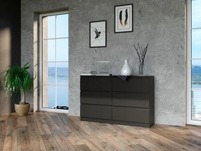 Komoda Musecalo 6 120 (čierna). Akcia -19%. Vlastná spoľahlivá doprava až k Vám domov. 1132812
