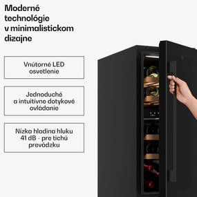 Klarstein Velaire podpultová chladnička na víno, moderná, elegantná, UV ochrana, Dvojzónová, 17 fliaš