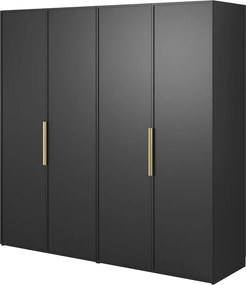 Šatníková skriňa Forry XII (čierna)