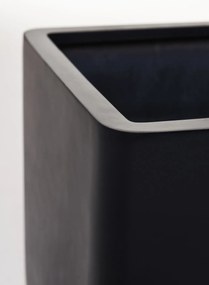 Hrantík MAXI ROUND, sklolaminát, šírka 80 cm, s kolieskami, čierny mat