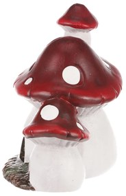 Jesenná LED dekorácia Hríbový svietiaci domček, 14 x 10 x 15 cm, keramika
