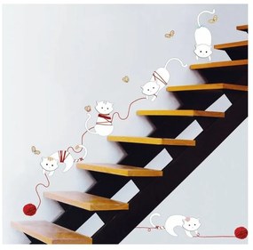 Samolepka Ambiance Cats and balls, 30 cm