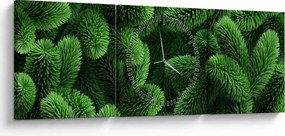 Obraz - Vetvičky ihličnanu (s hodinami) (90x30 cm)