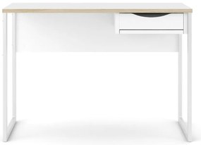 Biely pracovný stôl Tvilum Function Plus, 110 x 48 cm