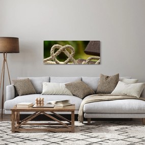 Obraz srdce z lana (120x50 cm)