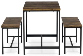 Autronic BONTEC Jedálenský set s 2 stoličkami, 110x60x75cm, mdf, old wood, AUT-G1175 OLW Farba: Hnedá