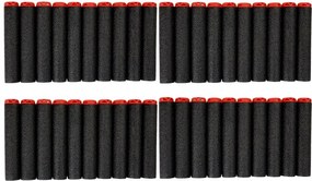 LEAN Toys Veľká pištoľová puška s penovými nábojmi 40 kusov Červeno-čierne mieridlá