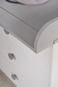 Zásuvková komoda Spencer - biela/šedá