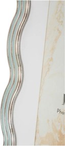 Svetlomodrý/v striebornej farbe kovový/sklenený stojací rámček 17,5x22,5 cm Elizabeth – Mauro Ferretti