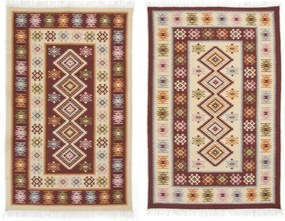 Obojstranný koberec / behúň Kilim bordový 2
