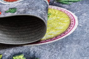 Protišmykový koberec / behúň ANDRE 33290 sivý / žltý