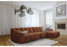 Terakotová rohová pohovka (pravý roh/s leňoškou) Shell – Miuform