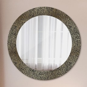 Okrúhle dekoračné zrkadlo s motívom Zlaté ozdoby fi 60 cm