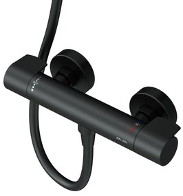 Ručná sprchová súprava AM.PM X-Joy F428XA46 s termostatickou sprchovou batériou, čierna