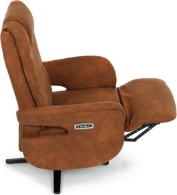 Polohovacie kreslo hnedé, elektrické TV-C5590 BR3
