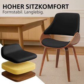 Sada 2 ks jedálenskej stoličky Vangale - orech/čierna